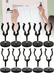 Universal Magnetic Curtain Holders, Anti-slip Magnet Mount Quick Release Magnetic Hook for 1.06-1.3 in Tool Application for Laundry Kitchen Bathroom Utility Room Garage Shed Garden - 10 Pack