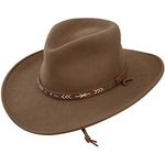 Stetson Men's Santa Fe Driftwood Crushable Wool Hat Small, Driftwood, Size Small