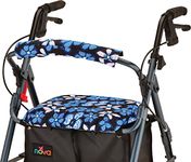 NOVA Rollator Walker Seat & Back Cover, Removable and Washable, “Aloha Blue” Design