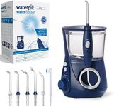 Waterpik Ultra Professional Waterflosser feststehende Munddusche mit 7 Aufsätzen, Druckbereich von 0,7-7 Bar regulierbar über 10 Druckeinstellungen, integrierter Timer, Blau (WP-663EU)