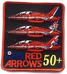 RAF Red Arrows 50 Years Royal Air Force Military Embroidered Patch MOD Approved