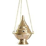 Accessories - Brass Burners Brass Hanging Censer/Charcoal Incense Burner - 4.5" High