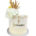 Personalised Name Cake Charm Cake Topper Theme Party Decor Mirror Gold Birthday