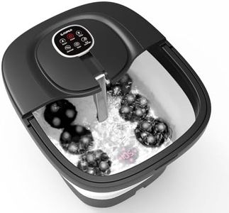 CuPiLo Foot Spa Bath Massager, 2025 Upgraded Foot Bath with Circulation Heat, Motorized Shiatsu Massage Balls, Pedicure Soaking Tub with Waves, Remote, Handle, Feet Stress Relief, Gifts