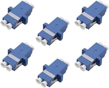 SpeedyCables Duplex LC to LC Fiber Optic Coupler - 6 Pack, Single Mode Fiber Adapter for Patch Panels and Wall Plates (OS1/OS2) - Blue