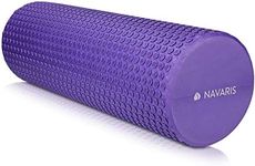 Navaris High Density EVA Foam Roller - Firm Muscle Massage Yoga/Exercise Roll 17.7" (45 cm)