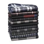 HOULIFE Men’s Handkerchiefs, Black Cotton Handkerchiefs for Men, 17x17" 11 Pcs, Multicolor, 11 pcs