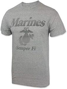 Armed Forces Gear US Marine Corps Reflective PT Short-Sleeve T-Shirt - Official Licensed United States Marines Shirts for Men, Grey, XX-Large