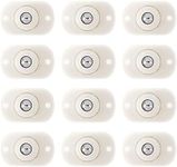 Mini Swivel Casters Wheels, 360 Degree Rotating Casters, Furniture Castors Self-Adhesive, Bearing Ball Transfer Wheels No Noise for Furniture Storage Boxes (12PCS)