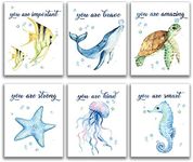 Sea Marine Life Art Print Set of 4 