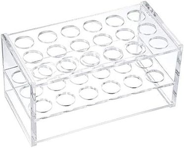 uxcell Test Tube Rack Acrylic 18-Well 17mm Diameter Clear for 10ml,15ml Tube