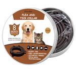 HUCHA Dog Flea & Tick Collar for Dogs | Dog Tick Remover Collar | 8 Months of Protection | Water-Resistant | Safe & Effective for All Breeds | Made with Natural Ingredients