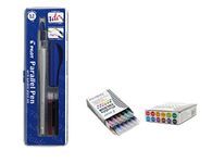 Pilot Parallel Pen, Calligraphy Pen, 6.0 mm, Rechargeable + Box with 12 Assorted Refills, Pack of 1