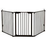 Dreambaby Newport 3-Panel Adapta Child Safety Gate - Fits Opening from 85.5-200cm wide. 74cm Tall - with Smart Stay Open Feature- Black -Model G2021BB