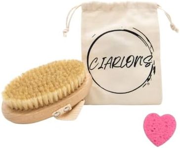 CIARLON’S Spazzola Corpo a Secco Setole Naturali di Agave | Spazzola Anticellulite Esfoliante Corpo ad Effetto Scrub Corpo e Anti-Cellulite | Regalo per lei , Regalo per lui