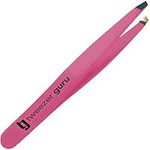 Pink Slant Tweezers | TweezerGuru Professional Stainless Steel Slant Tip Tweezer - The Best Precision Eyebrow Tweezers For Your Daily Beauty Routine!