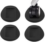 4 Pcs Furniture Castor Cups, Anti-Sliding Rubber Feet Pads Non Slip Furniture Coasters, Chair Leg Floor Protectors for All Floors & Wheels of Furniture, Sofas and Bed (Black)