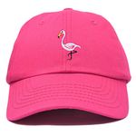 DALIX Flamingo Hat Women's Baseball Cap, Hot Pink, One Size