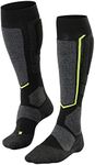 FALKE Men's SB2 Snowboarding Socks, Knee High, Medium Cushion, Winter Sports Sock, Breathable Quick Dry, Merino Wool, Black (Black-Mix 3010), 9-10, 1 Pair