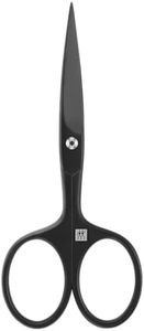 ZWILLING Beard Scissors (with Extended Grip Width, Scratch-Resistant, Straight Edge and Fine Tip), Premium, Black, 115 mm