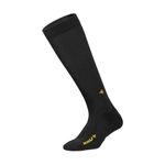 2XU Unisex's Flight Compression Socks, Black/Black, M