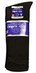 Diabetic Socks Men Unisex Size 13-15 Black 63-9040-3PAIRS