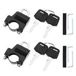 ECSiNG 2Pcs Motorcycle Helmet Lock Replacement with Keys Helmet Security Lock Anti-Theft Fixed Multi-Function Lock Accessories for Motorcycles Bicycles