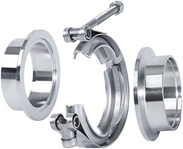 Vitonsbay Exhaust Clamp,3.0 Inch V Band Clamp Coupling with Flange Male Female Stainless Steel(1Pcs)