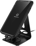 Cell Magnetic Phone Stand, WixGear Premium Phone Holder for iPhones, Android Smartphones & Mini Tablets –Sturdy Metal Phone Stand for Desk with Smart Cord Holder, Magnetic Cell Phone Mount