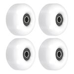 PATIKIL 52mm Skateboard Wheels with Bearings, 4 Pack Street Wheels for Skateboards Cruiser Wheel Replacement 95A, White Black