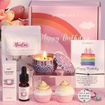 Bath Sets Birthday Pamper Gifts for Women Her, Unique Skin Care Birthday Hampers for Women Happy Birthday Self Care Gifts for Her, Female Birthday Basket Presents Ideas for Women Best Friend, Sister