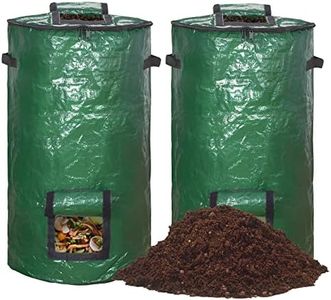 MyLifeUNIT Compost Bin Bags, Reusable Yard Waste Bags, 34 Gallon (2 Pack)