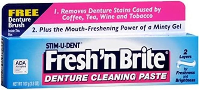 Fresh 'N Brite Denture Cleaning Paste, 3.80 Ounce (Pack of 4)