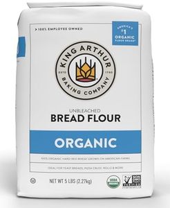 King Arthur Unbleached Organic Bread Flour - High Protein 12.7% for Lofty Yeasted Breads, Non-GMO, Kosher Certified - Premium Baking Flour for Artisan Loaves, Pizza Dough, and Sourdough (5 lbs)