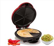 Nostalgia 6-Wedge Electric Quesadilla Maker with Extra Stuffing Latch