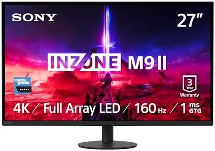 Sony INZONE M9II 27" 4K Ultra HD PC Gaming Monitor: 2160p Auflösung - 160Hz Bildwiederholfrequenz - 1ms GTG - DCI-P3 95% Spektrum - Full Array LED - G-Sync - Adaptive Sync - VRR, Schwarz