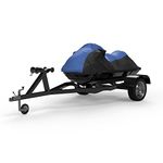 Weatherproof Jet Ski Cover Compatible with 2004-2019 Kawasaki Jet Ski STX-15F - Blue / Black Color - Trailerable - Protects from Rain, Sun, and More! Includes Trailer Straps and Storage Bag