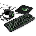 Gaming Keyboard and Mouse and Heads