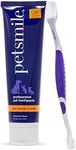 Petsmile Professional Pet Tooth Brushing Kit - Cat & Dog Toothbrush & Toothpaste - Control Plaque, Tartar & Bad Breath - VOHC Accepted Toothpaste - Teeth Cleaning Supplies (Say Cheese, 4.2 Oz)