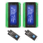 2PCS IIC I2C TWI Serial LCD 2004 20x4 Blue Backlight Module with I2C Interface Adapter Compatible with Raspberry Pi