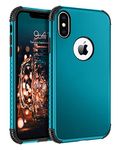 BENTOBEN iPhone Xs Max Case, Phone Case iPhone Xs MAX, Heavy Duty 2 in 1 Full Body Rugged Shockproof Protection Hybrid Hard PC Bumper Drop Protective Girls Women Boy iPhone XsMax Cover,Deep Blue/Black