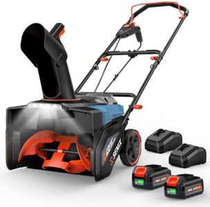 SENIX 40V 18'' Cordless Snow Blower,2×4.0Ah Batteries, Steel Auger