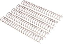 RAYSON Double Loop Wire Binding Spines, 1 Inch, 21 Holes, 2:1 Pitch, Binding Capacity 45-240 Sheets, Letter Size, Pack of 50 with Rose Gold Color