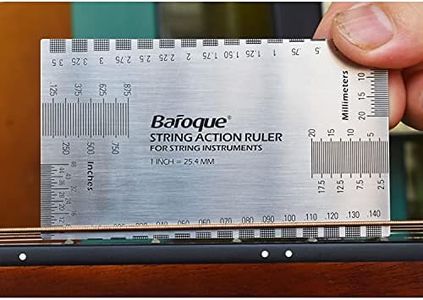 String Action Ruler Gauge,Guitar Repairing Tool for Luthier,Fit for Guitar,Ukulele,Bass,Banjo,Mandolin