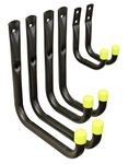 Keypak Universal Heavy Duty Garage Storage Hooks Set, 30kg Load Capacity per Hook (6 Pack)