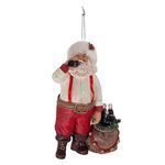 Kurt Adler CC9162 Santa Drinking Coke Ornament, 5.5", Multi