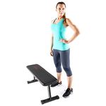 Marcy Flat Utility Weight Bench for Weight Training and Abs Exercises SB-315, Black