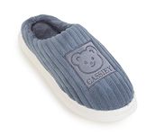 Irsoe Men's Winter Fur Slipper Grey