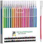 Glitter Gel Pen Set, Multi-Functional Colored Drawing Pens for Scrapbooking, Portable Journaling Crafting Doodling Drawing Glitter Pens for Adults School Supplies (36-Color)