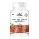 Red Yeast Rice Extract 600mg, Contains 2,95mg monacolin K, Vegan, 180 Capsules | HERBADIREKT by Warnke Vitalstoffe - German Pharmacy Quality